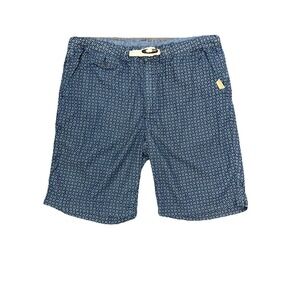 Los Angeles Third & Army Men's Shorts Size 34 Blue Geometric Print Cotton Casual